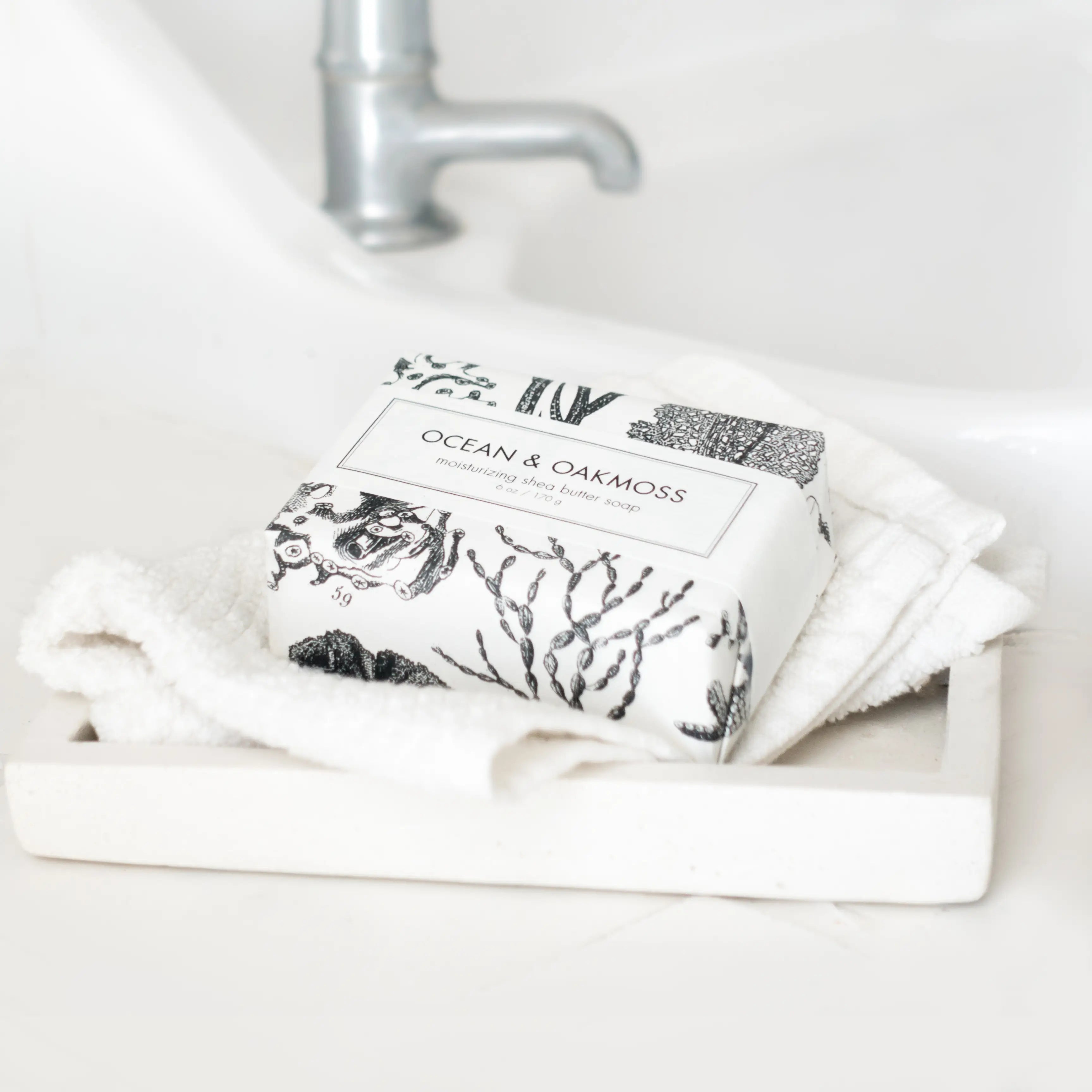 Formulary 55 Shea Butter Soap in Ocean & Oakmoss 6oz Bar - Reverse Generation